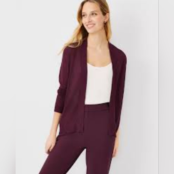 Evolution Women's Burgundy Lightweight Cardigan Soft Stitch Fix Size SMALL - Picture 1 of 8
